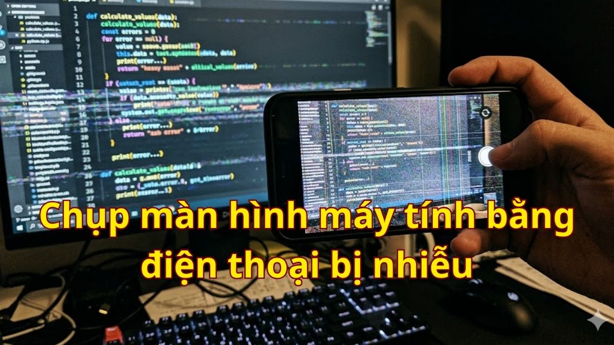 Cách sửa chụp màn hình máy tính bằng điện thoại bị nhiễu